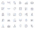 Dare line icons collection. Bravery, Courage, Adventure, Thrill, Boldness, Challenge, Risk vector and linear