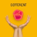 Dare to be different motivation poster Royalty Free Stock Photo