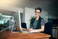 Dare to dream, dare to design. Cropped portrait of a young designer working in the office. Royalty Free Stock Photo