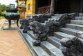 Dargon in Architecture of the Hue ancient citadel, Vietnam Royalty Free Stock Photo