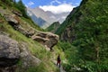 Dariali Gorge near the Kazbegi city Royalty Free Stock Photo