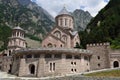 Dariali monastery complex near the Kazbegi city Royalty Free Stock Photo