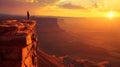 Man standing on the edge of Canyonlands.