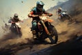 Daring Moto racing racer. Generate Ai