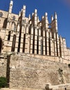 The Royal Palace of La Almudaina, City Palma de Mallorca, Balearic Islands, Spain. Royalty Free Stock Photo