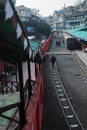 Darjeeling himalayan toy train at ghum railway station highest railway station of india