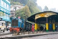 Ghum Railway Station on Darjeeling Himalayan Railway in Darjeeling, West Bengal, India.