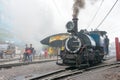 Ghum Railway Station on Darjeeling Himalayan Railway in Darjeeling, West Bengal, India.