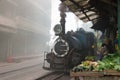 Darjeeling Himalayan Railway near Ghum Railway Station in Darjeeling, West Bengal, India.