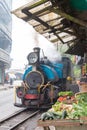 Darjeeling Himalayan Railway near Ghum Railway Station in Darjeeling, West Bengal, India.