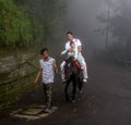 Pony ride on street of Darjeeling