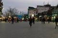 Darjeeling, India- People are enjoying sightseeing at Darjeeling Mall in West Bengal, India at evening