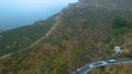 Darjeeling landscape Tea Garden and Batasia Loop Aerial View and Toy Train Darjeeling