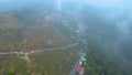 Darjeeling landscape Tea Garden and Batasia Loop Aerial View and Toy Train Darjeeling