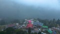 Darjeeling landscape Tea Garden and Batasia Loop Aerial View and Toy Train Darjeeling