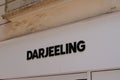 Darjeeling logo sign and brand text on store facade underwear women clothing shop