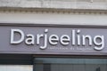 Darjeeling logo and text sign front of store girls lingerie underwear women fashion