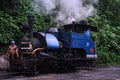 Darjeeling, West Bengal, India - Close up detail of steam engine toy train of Darjeeling Himalayan railway at station, Darjeeling Royalty Free Stock Photo
