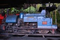 Darjeeling, West Bengal, India - Close up detail of steam engine toy train of Darjeeling Himalayan railway at station, Darjeeling Royalty Free Stock Photo