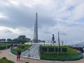 Darjeling, WB India - June 23 2022, Batasia Loop is war memorial in Darjeeling, The Batasia Loop is a spiral railway of the Royalty Free Stock Photo