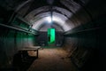 Dark abandoned Soviet bunker, echo of Cold War Royalty Free Stock Photo