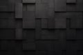Abstract black geometric background with varied rectangular shapes Royalty Free Stock Photo