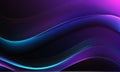 Dark abstract background with glowing wave. Shiny moving lines design element. Modern purple blue gradient flowing wave lines Royalty Free Stock Photo