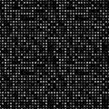 Dark abstract background with light circles. Geometric mosaic technology seamless pattern. Black backdrop white Royalty Free Stock Photo