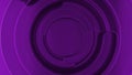 Dark Abstract Circles. Purple glass. Geometric shapes with rounded edges. 3d rendering