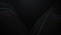 Dark Abstract Wavy Lines with Subtle Color Accents Royalty Free Stock Photo