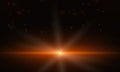 Dark abstract cosmic background with light flare and bright rays of light. Royalty Free Stock Photo