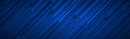 Dark abstract header with blue and black slanting lines. Striped pattern. Parallel lines and strips banner