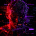 Artificial Intelligence and Neural Network Brain Mapping Royalty Free Stock Photo