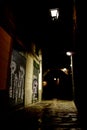 Dark alley in the city Royalty Free Stock Photo