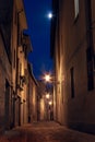 Dark alley in the old town Royalty Free Stock Photo