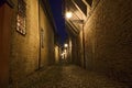 Dark alley in the old town Royalty Free Stock Photo