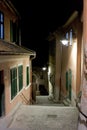 Dark alley in Sibiu, Romania