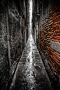 Dark alley in Venice Royalty Free Stock Photo