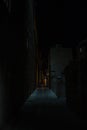 Dark alleyway in old city of Aleppo Royalty Free Stock Photo