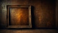 dark amber grunge vintage wall background with empty art ai generated