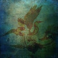 Dark Angel spirit scroll water - Grungy background