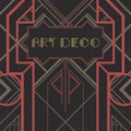 Dark artdeco abstract geometric background