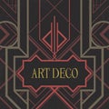 Dark artdeco abstract geometric background
