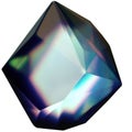 Dark Atmosphere Gem Ore-like Power Stone Transparent, Cloudy Isolated Elegant Modern 3D Rendering Abstract Background
