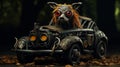 Dark Atmosphere: Hyper-realistic Goblin Academia On Toy Car