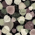 Dark autumn seamless pattern