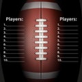 Dark Background of American Football ball. Vector Royalty Free Stock Photo