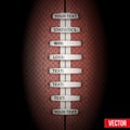 Dark Background of American Football ball. Vector Royalty Free Stock Photo