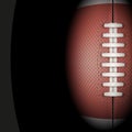 Dark Background of American Football ball. Vector Royalty Free Stock Photo