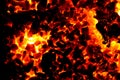 The dark background consists of flaming coal anthracite. Royalty Free Stock Photo